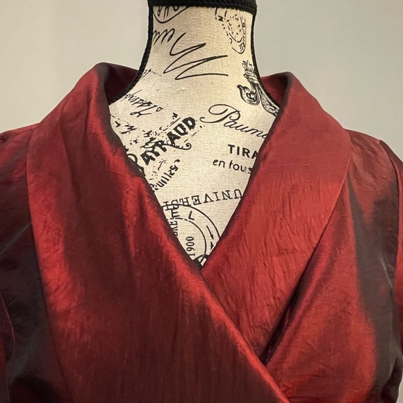 Dark Red Japanese Inspired Blouse - Picture 4 of 9